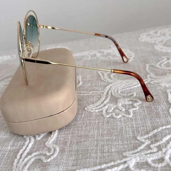Chloe Authentic NWOT CE169S Sunglasses with Multicolor Accents,Tan Case & COA - Picture 9 of 11